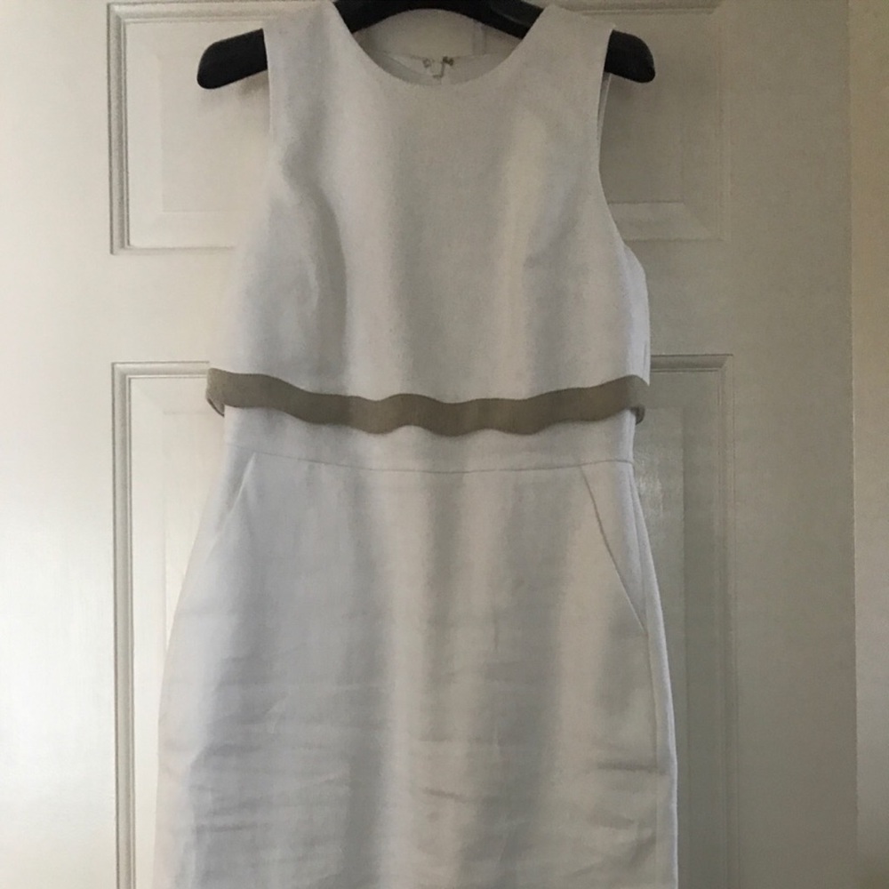 Jcrew white linen dress